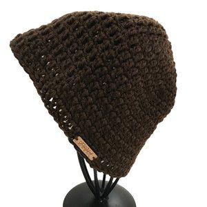 Brand New Handmade Crochet Simple Fitted Brown Beanie for Adults